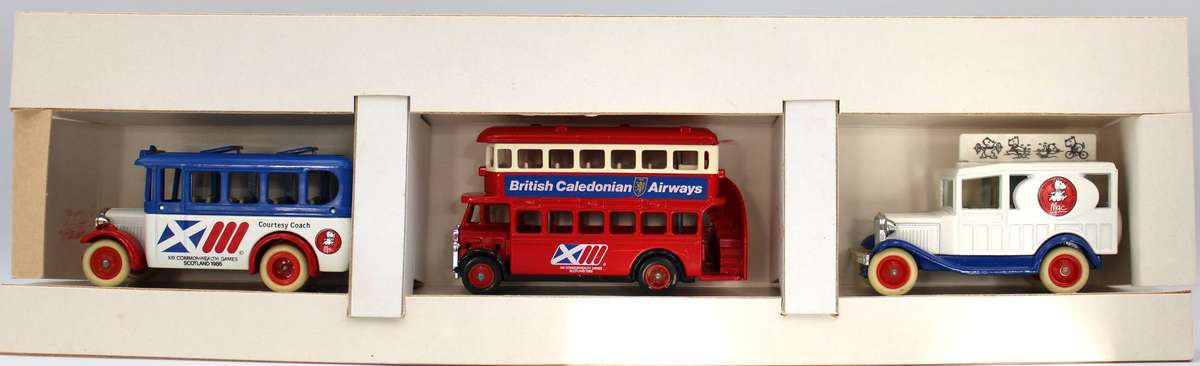 LLEDO DIECAST SET- 13TH COMMONWEALTH GAMES SCOTLAND 1986 - 3 VEHICLES