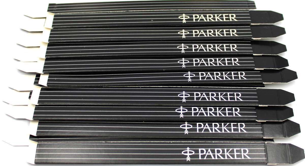 PARKER VECTOR - SET OF 9 ROLLERBALL PENS, BLACK, RED & NAVY BLUE - UNUSED