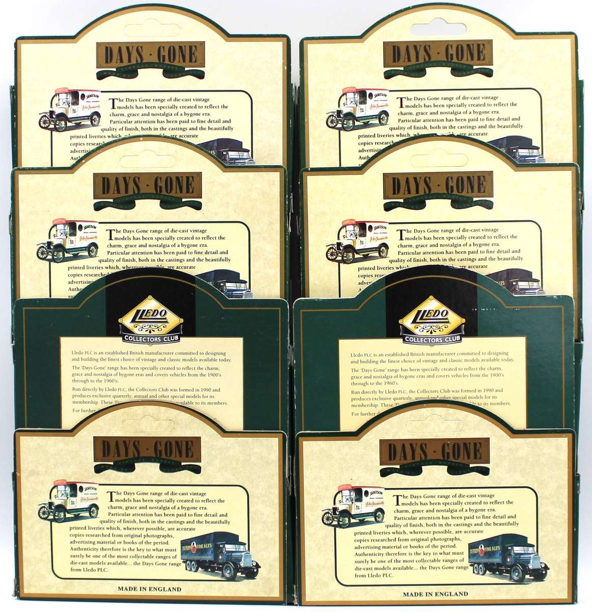 LLEDO DIECAST - 87 SERIES - 8X 1951 M.A.N. VAN - DAYS GONE