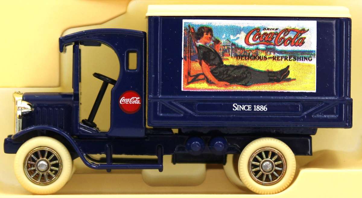 LLEDO DIECAST COCA-COLA 1997 SERIES - 9X DIFFERENT FORD, BEDFORD & DENNIS VANS / TRUCKS