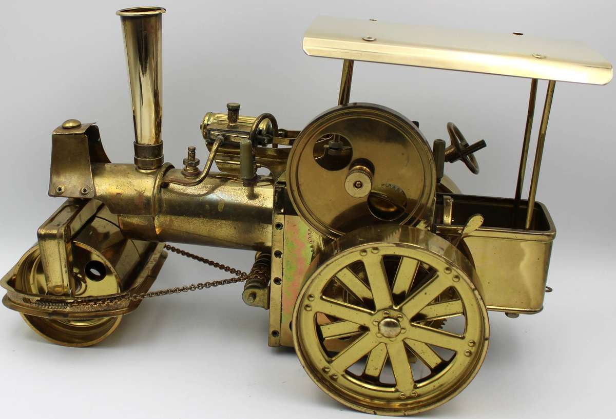 WILESCO "OLD SMOKEY" STEAM ROLLER  D367 - SCARCE!! ALL BRASS VERSION - UNFIRED BOXED
