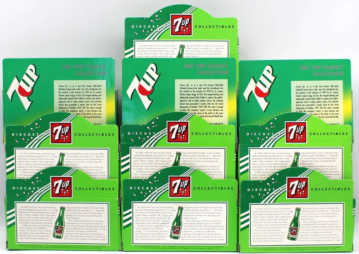 LLEDO DICAST - 10X 7-UP SODA VARIOUS VEHICLES - 3X LIMITED EDITIONS + VARIETY - MINT BOXED