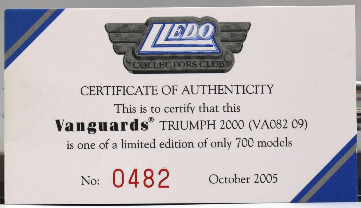 LLEDO VANGUARDS MEMBERS EXCLUSIVE - TRIUMPH 2000 - LCC10 - VA08209 - LIMITED EDITION CHROME FINISH