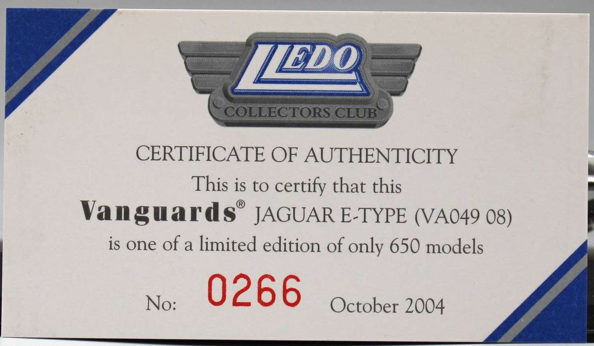 LLEDO VANGUARDS MEMBERS EXCLUSIVE - JAGUAR E-TYPE - LCC6 - VA04908 - LIMITED EDITION CHROME FINISH