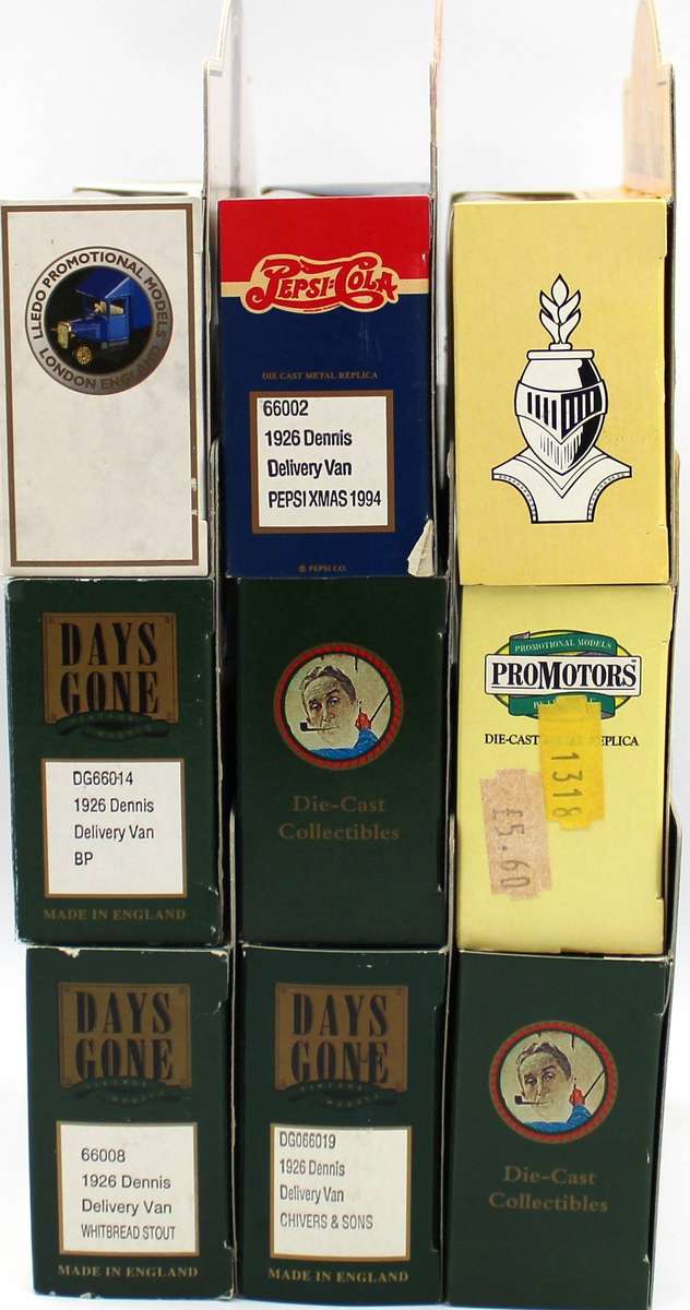 LLEDO 66 SERIES - PART 3 - 8x 1926 DENNIS DELIVERY VANS INCL. 3X LIMITED EDITIONS!