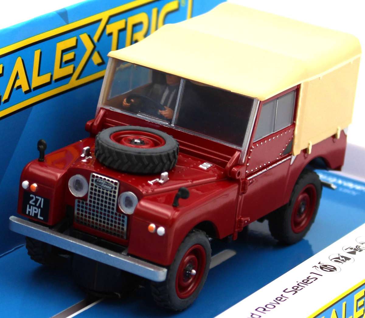 SCALEXTRIC C4493T - LAND ROVER SERIES 1 - POPPY RED - NEW