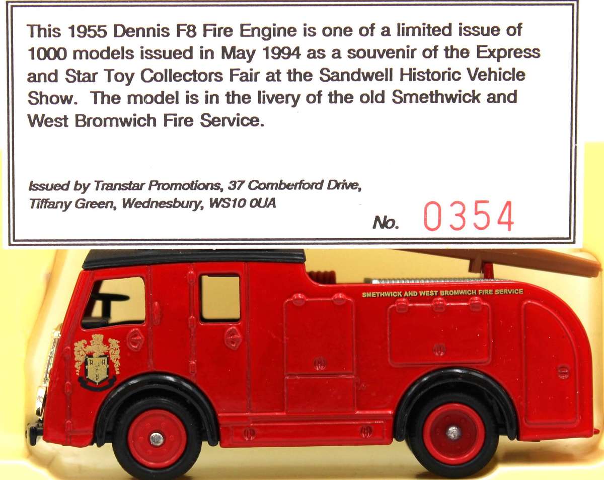 LLEDO 60 SERIES - PART 2 - 10x 1958 DENNIS F8 FIRE ENGINES - 2 LIMITED EDITIONS
