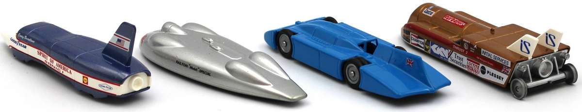 LLEDO DIECAST - KELLOGGS LANDSPEED RECORD LEGENDS SET WITH CHARTS - PM109 TO PM112