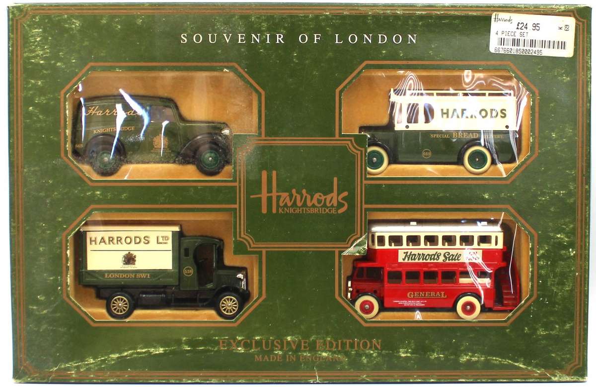 LLEDO DIECAST - 2X 4-PIECE SETS, HAMLEY'S HAL1004 & HARROD'S HR2004