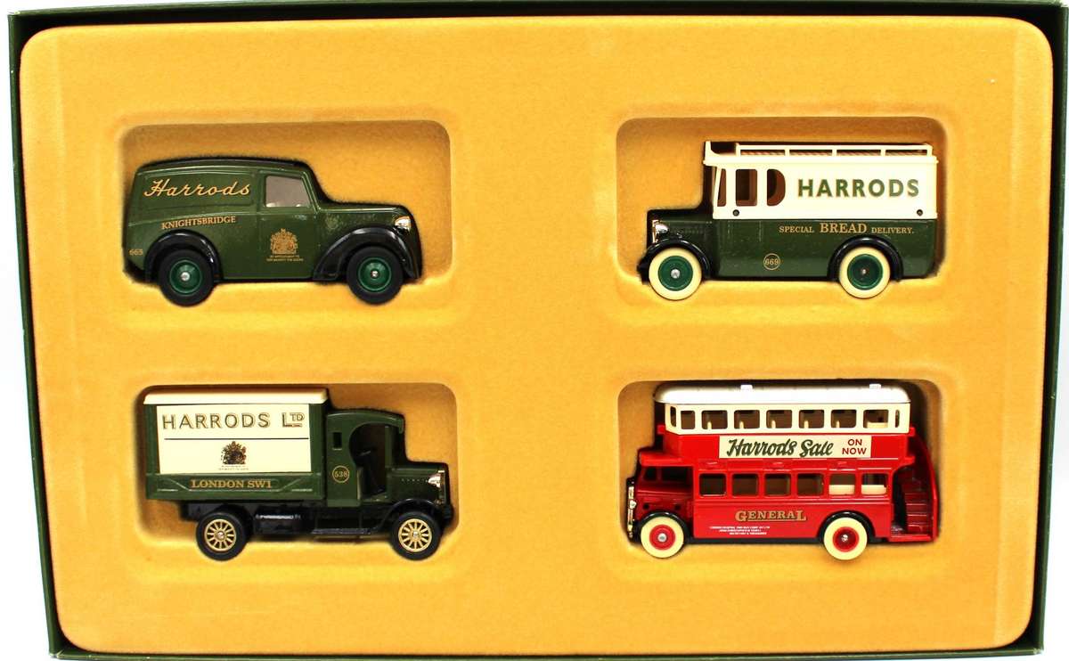 LLEDO DIECAST - 2X 4-PIECE SETS, HAMLEY'S HAL1004 & HARROD'S HR2004