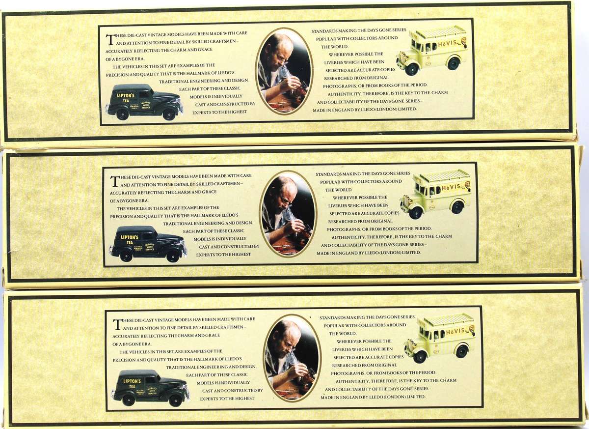 LLEDO DIECAST - 3x 3-PIECE DAIRY RELATED SETS - PART 2 - UNIGATE, ST. IVEL, SHELL, WINCANTON, BEERS
