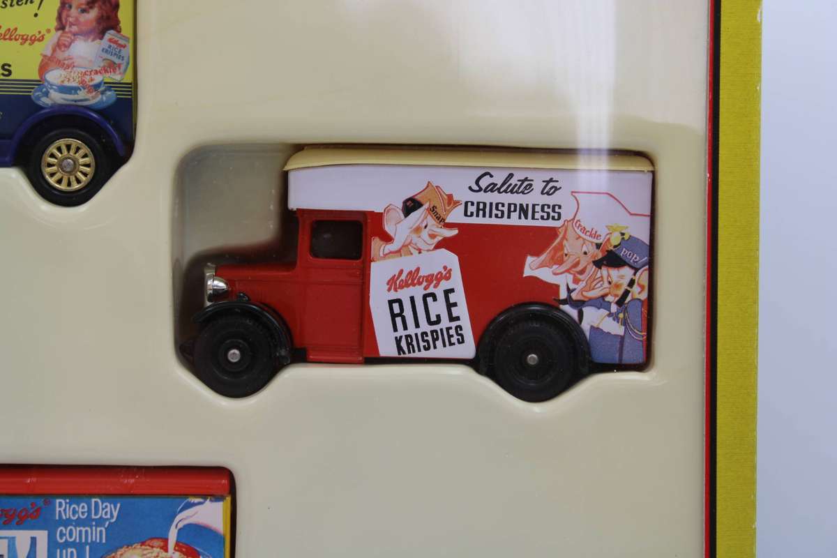 LLEDO - 3X 4-PIECE "KELLOGG'S" SETS - CORN FLAKES, FROSTIES, RICE CRISPIES - 12 VEHICLES