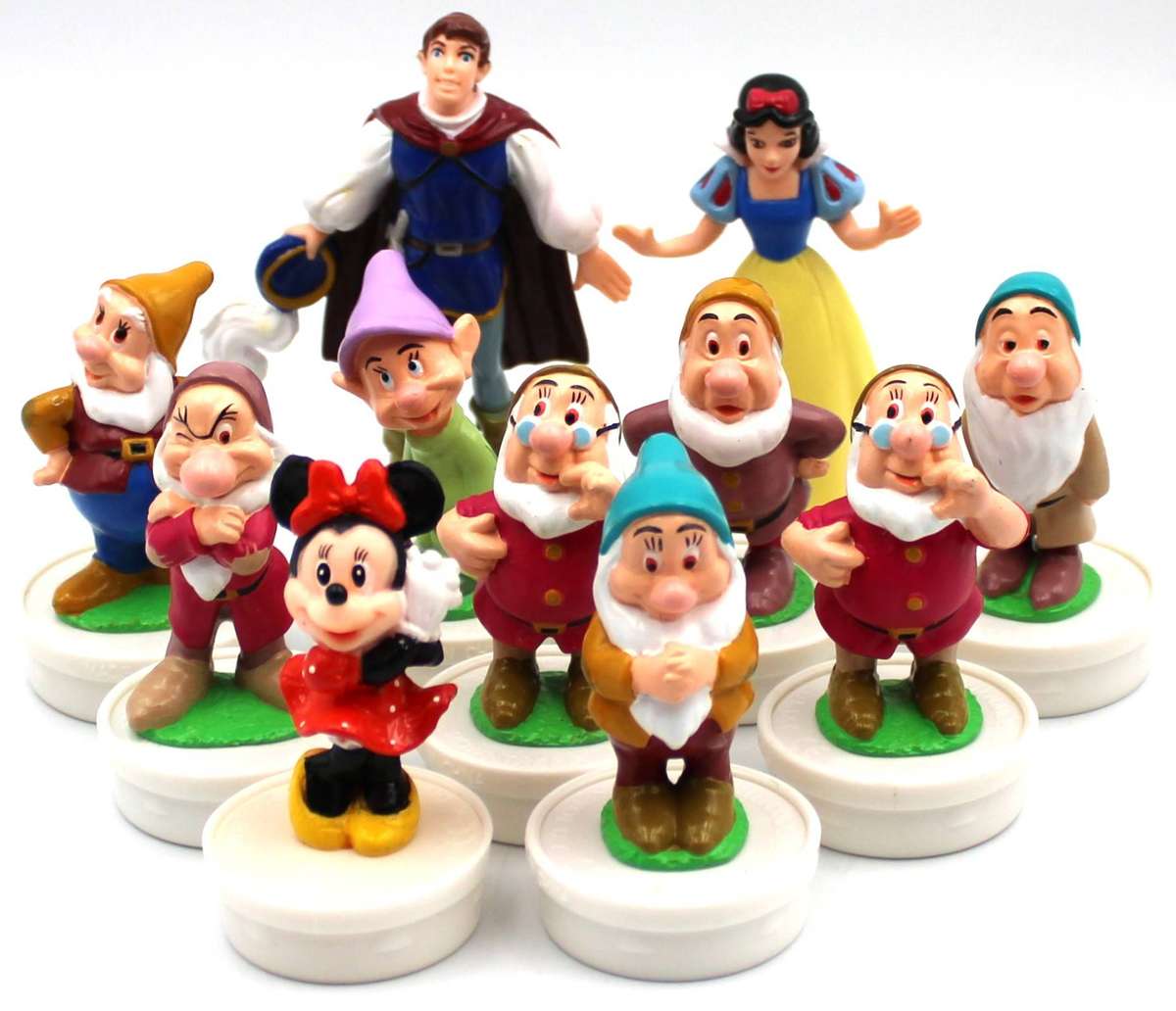 DISNEY MATTEL 1993 - SNOW WHITE & THE SEVEN DWARFS, Incl. MINNIE MOUSE