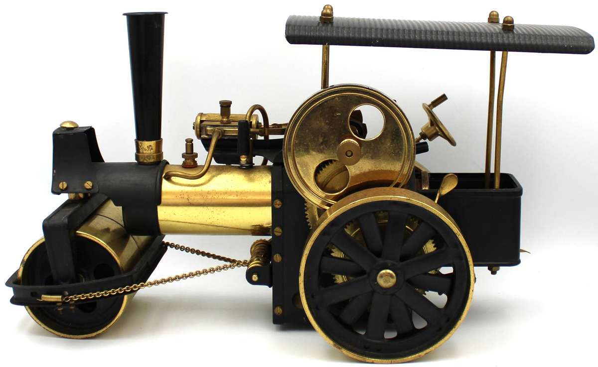 WILESCO D366 - BLACK & BRASS LIVE STEAM ENGINE ROLLER - UNFIRED - NO BOX
