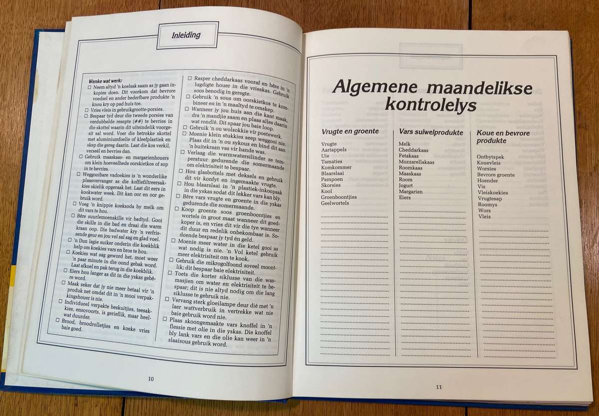 GESINSKOS - Christelle Erasmus en Eric Barnard - 'n Jaarplan-spaarplan - 1st Uitgawe 1993 - RESEPTE.