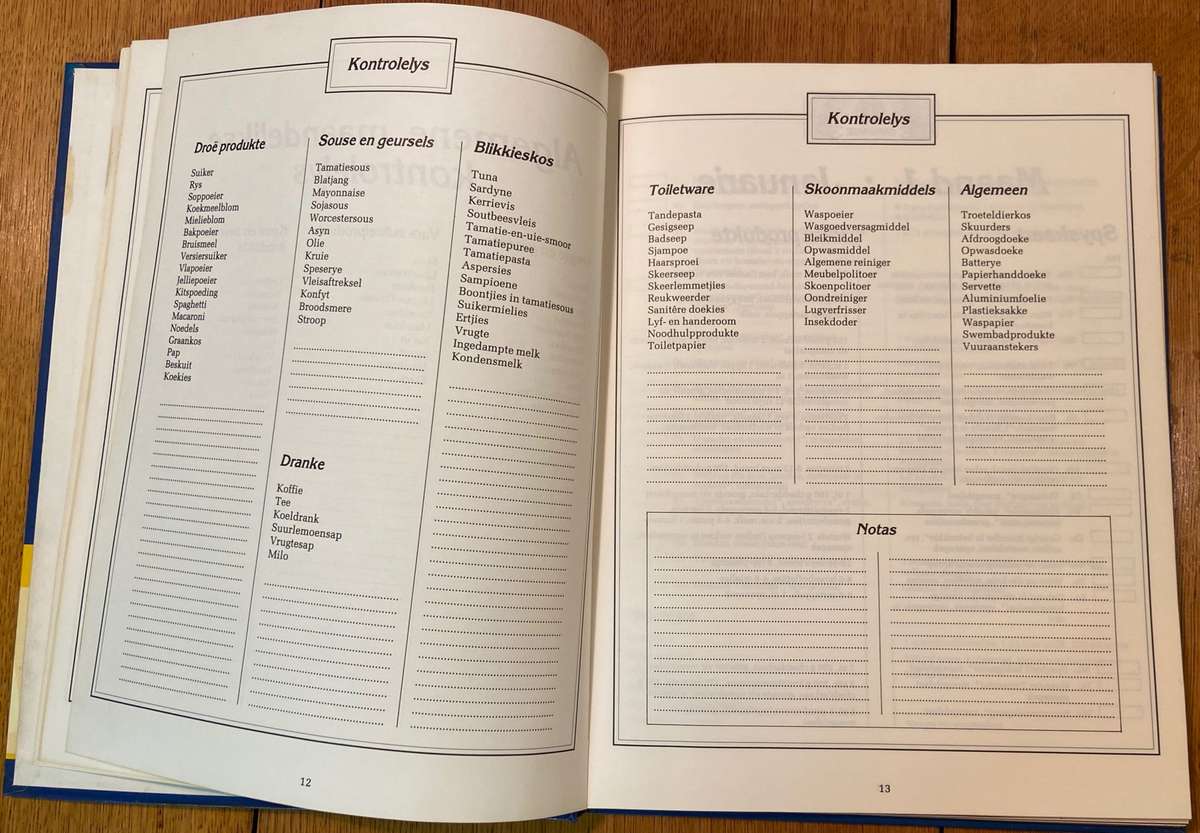 GESINSKOS - Christelle Erasmus en Eric Barnard - 'n Jaarplan-spaarplan - 1st Uitgawe 1993 - RESEPTE.