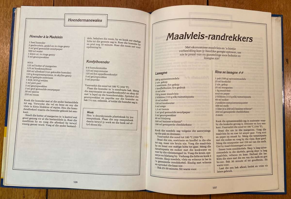 GESINSKOS - Christelle Erasmus en Eric Barnard - 'n Jaarplan-spaarplan - 1st Uitgawe 1993 - RESEPTE.