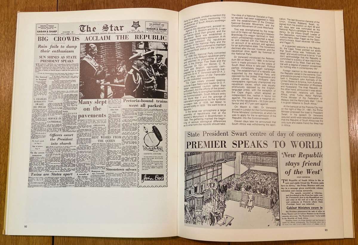 A Newspaper History of SOUTH AFRICA - VIC ALHADEFF - 1988 - 3rd Impression Verwoerd Transvaal.