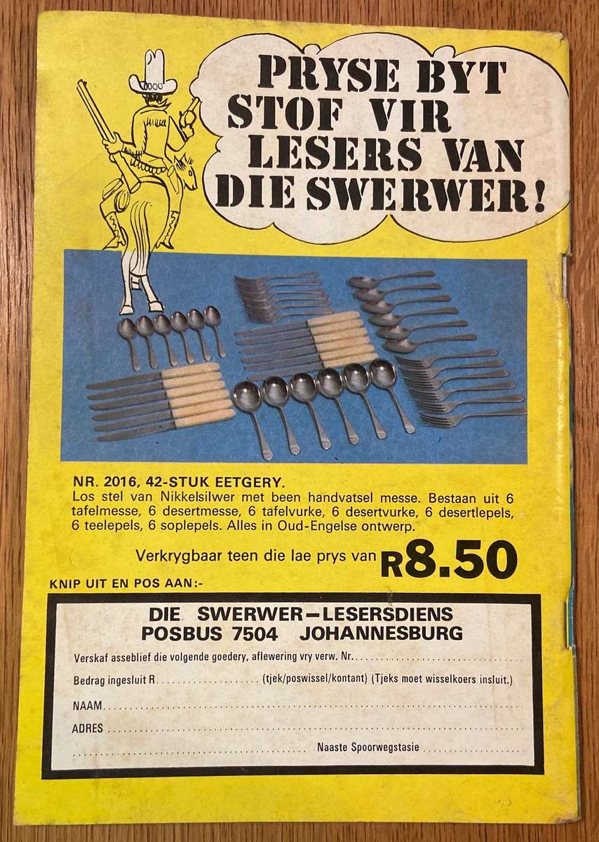 DIE SWERWER - KOS VIR DIE AASVOELS - NO. 16 - PHOTO COMIC STORY - FOTO VERHAAL