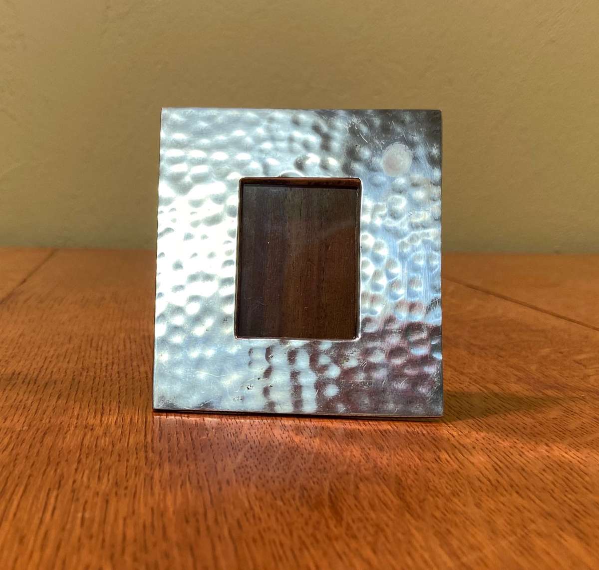 Silvered Table PICTURE FRAME  SMALL  MADE IN INDIA  Wooden back & hinge.