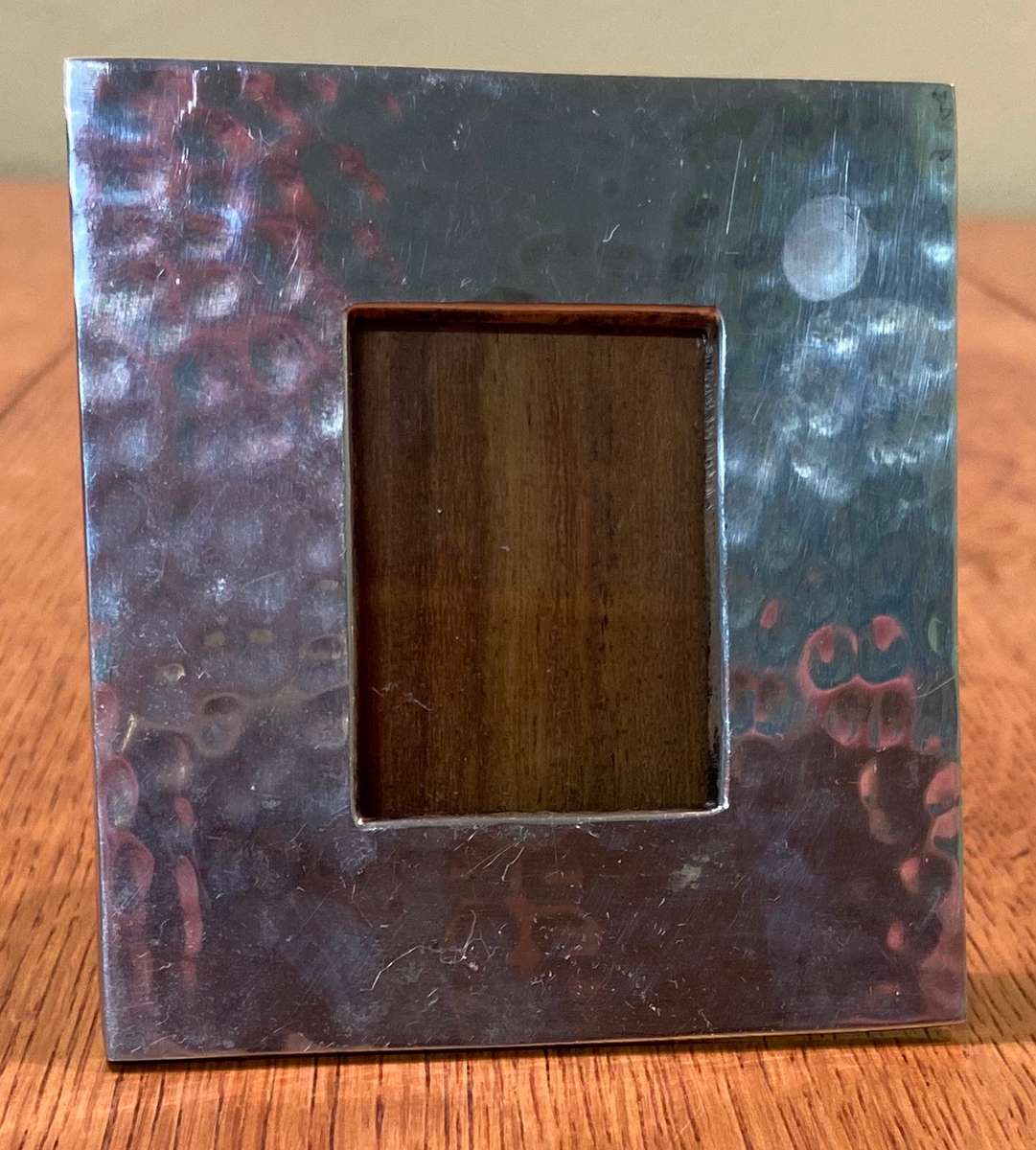 Silvered Table PICTURE FRAME  SMALL  MADE IN INDIA  Wooden back & hinge.