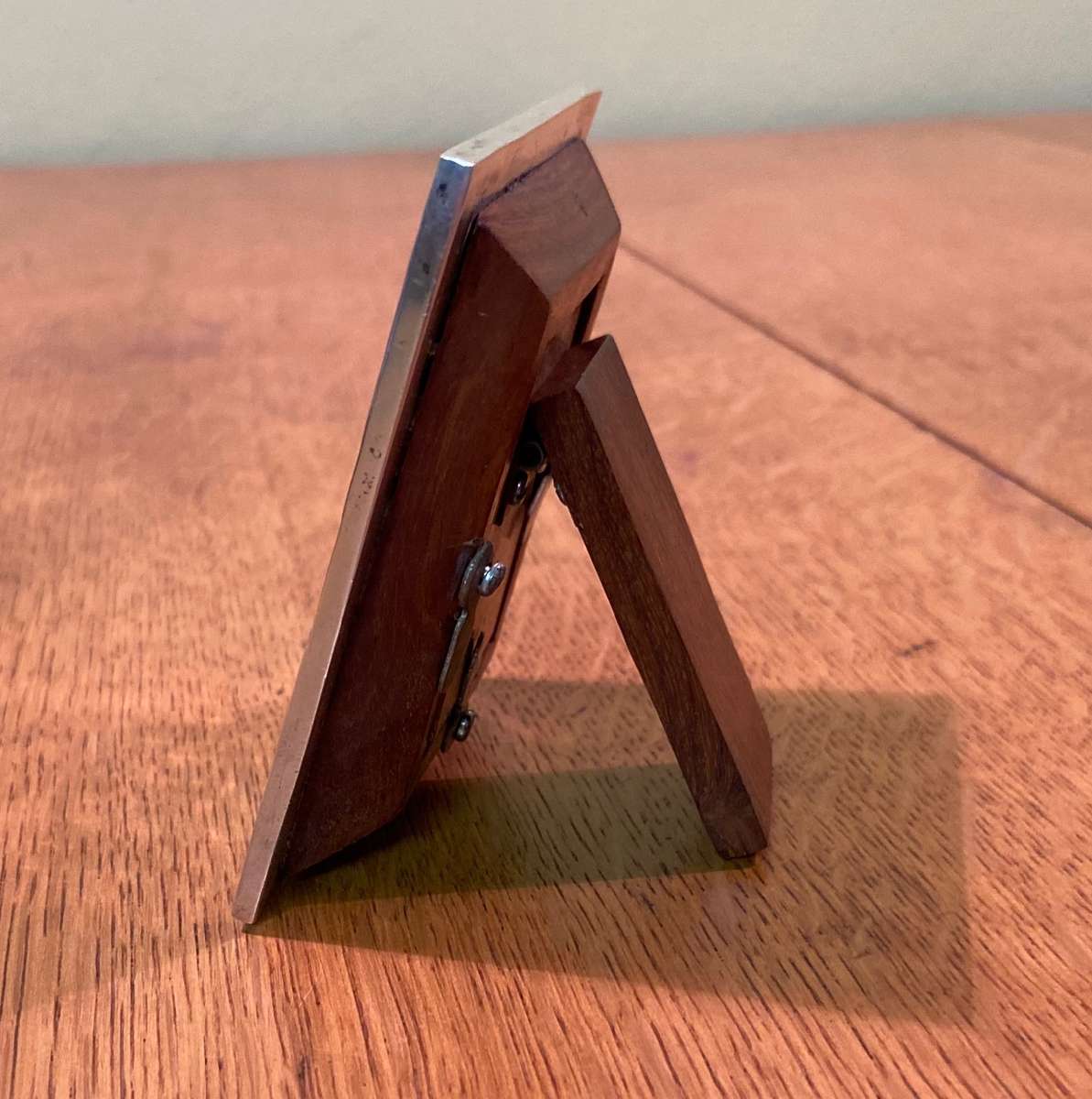 Silvered Table PICTURE FRAME  SMALL  MADE IN INDIA  Wooden back & hinge.