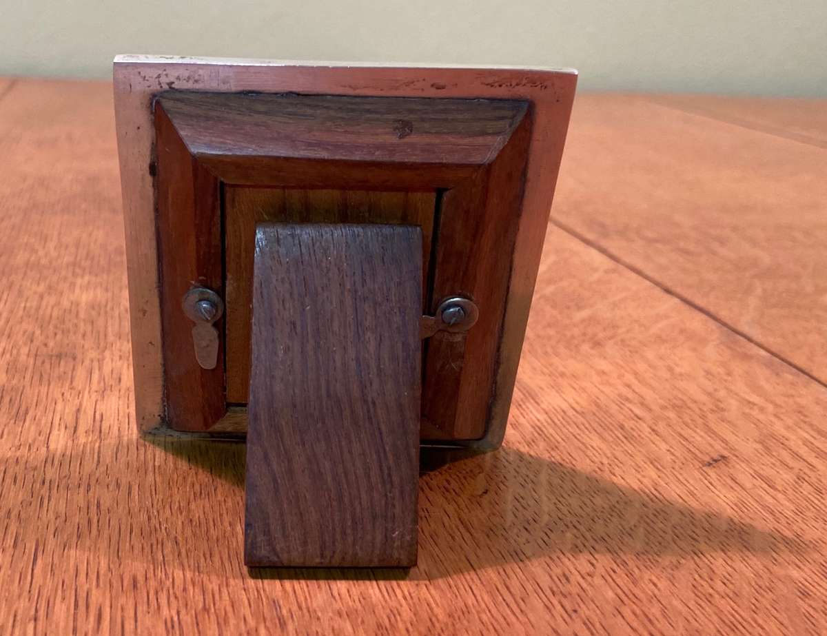 Silvered Table PICTURE FRAME  SMALL  MADE IN INDIA  Wooden back & hinge.