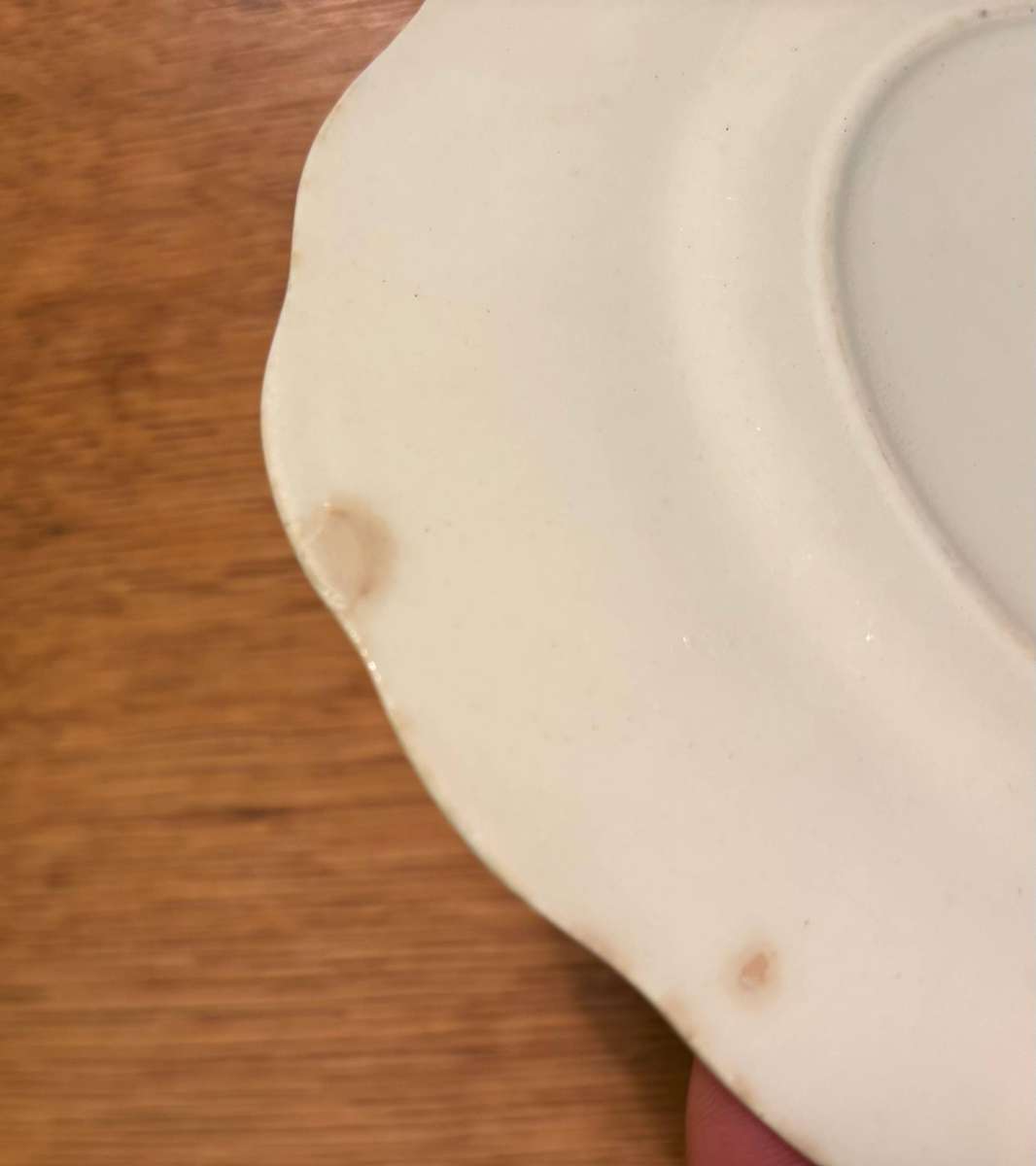 GRINDLEY 3 SIDE PLATES CREAM PETAL JANIQUE BLUE