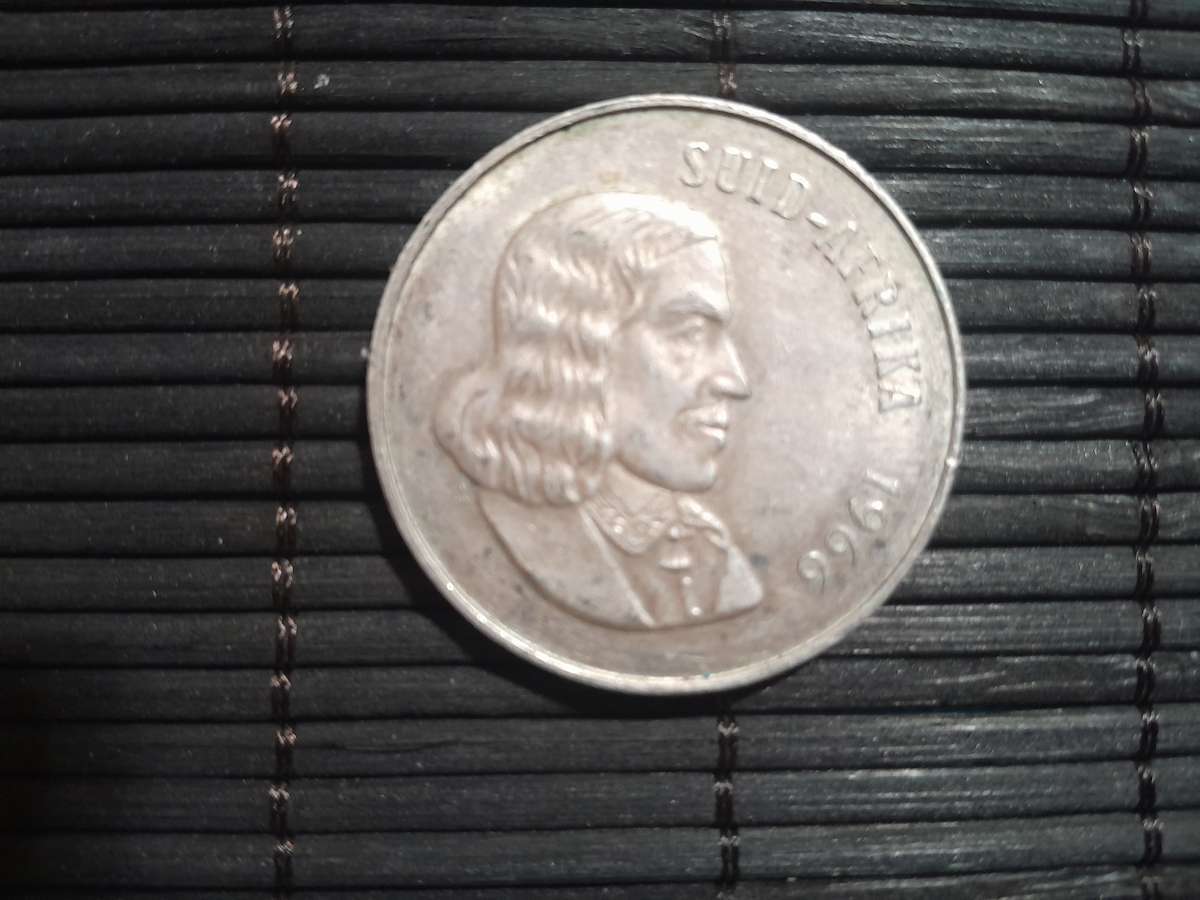 1966 Pure Silver  Jan van Riebeeck One Rand Coin - Not Cleaned or Alterred