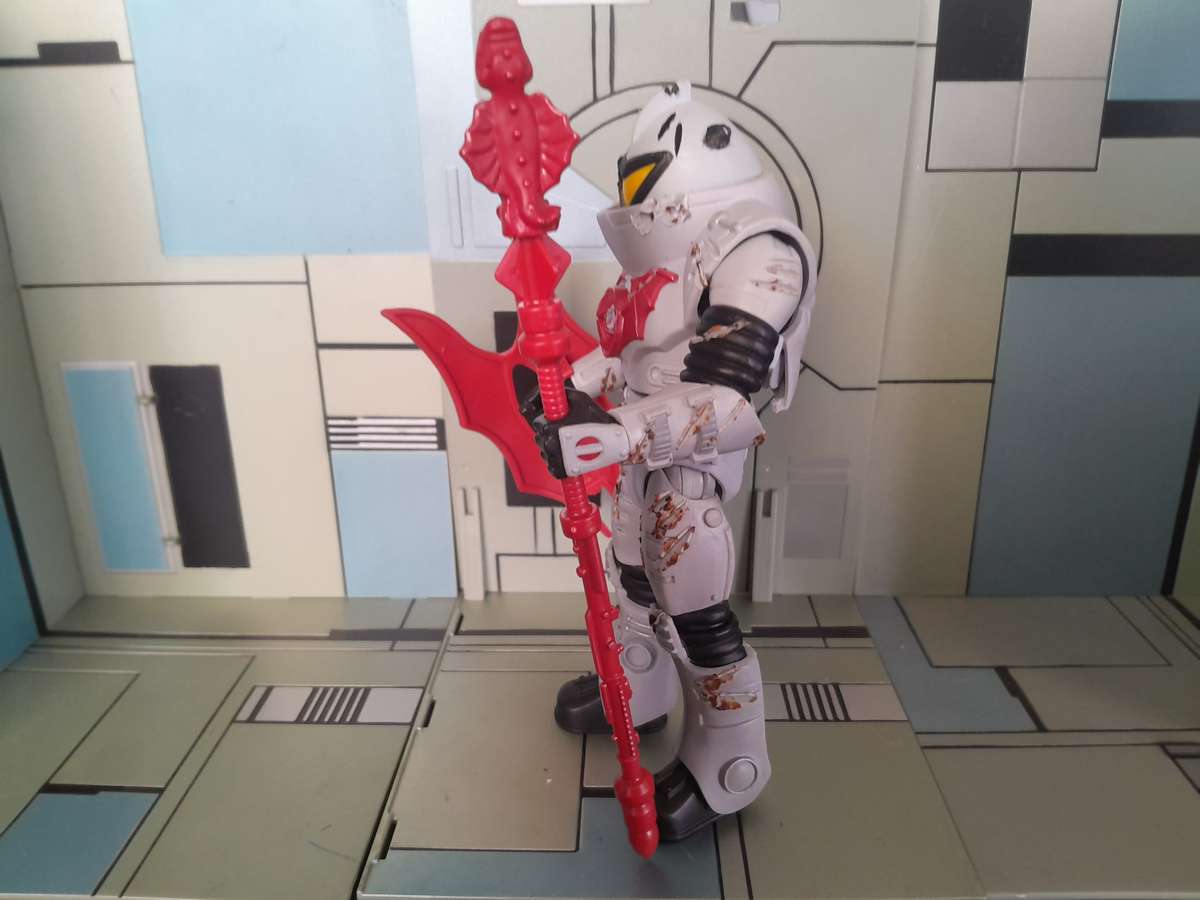 Masters of the Universe Classics Custom  Battle Damaged Horde Trooper Loose Figure With Accesories