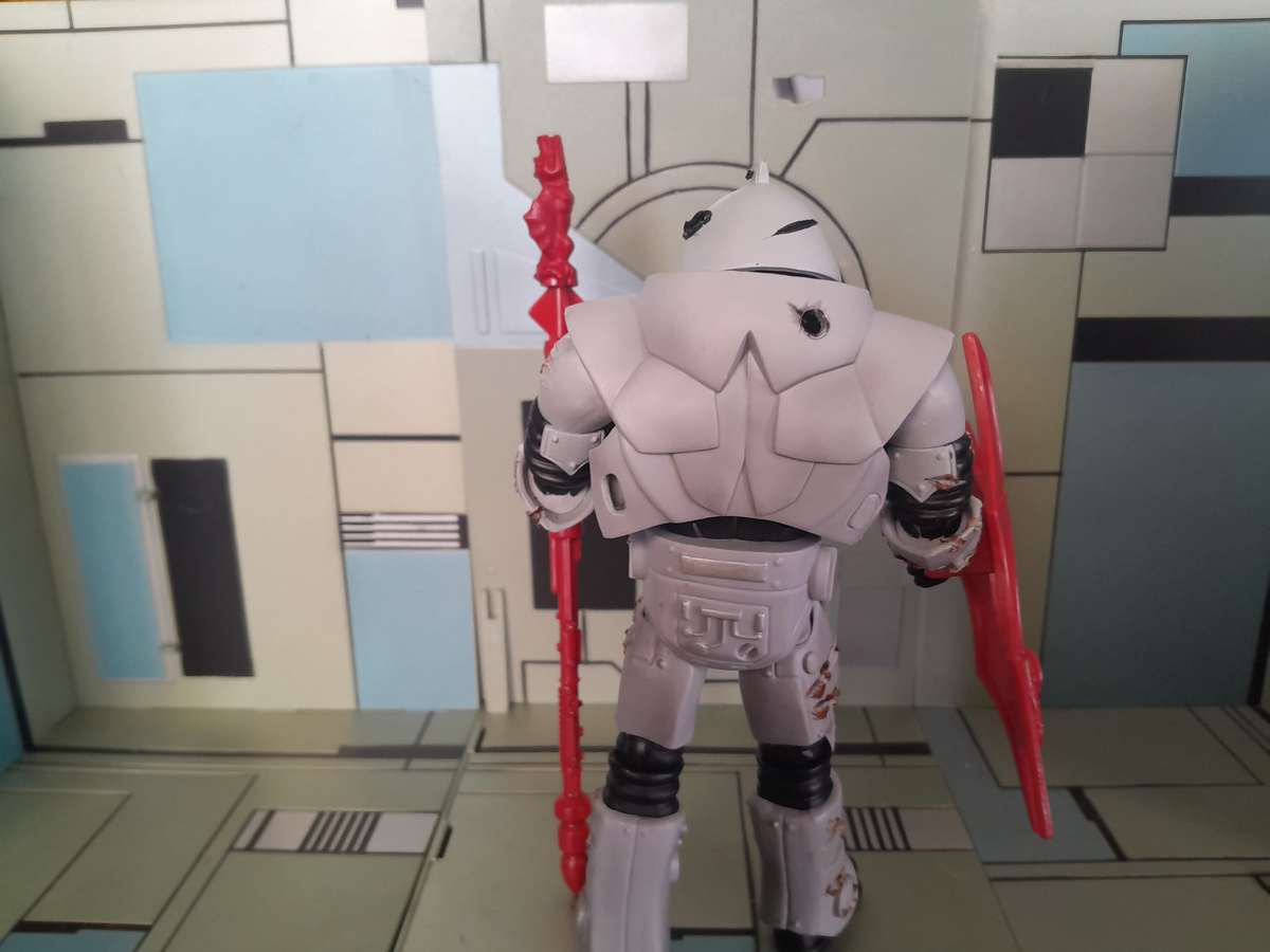 Masters of the Universe Classics Custom  Battle Damaged Horde Trooper Loose Figure With Accesories