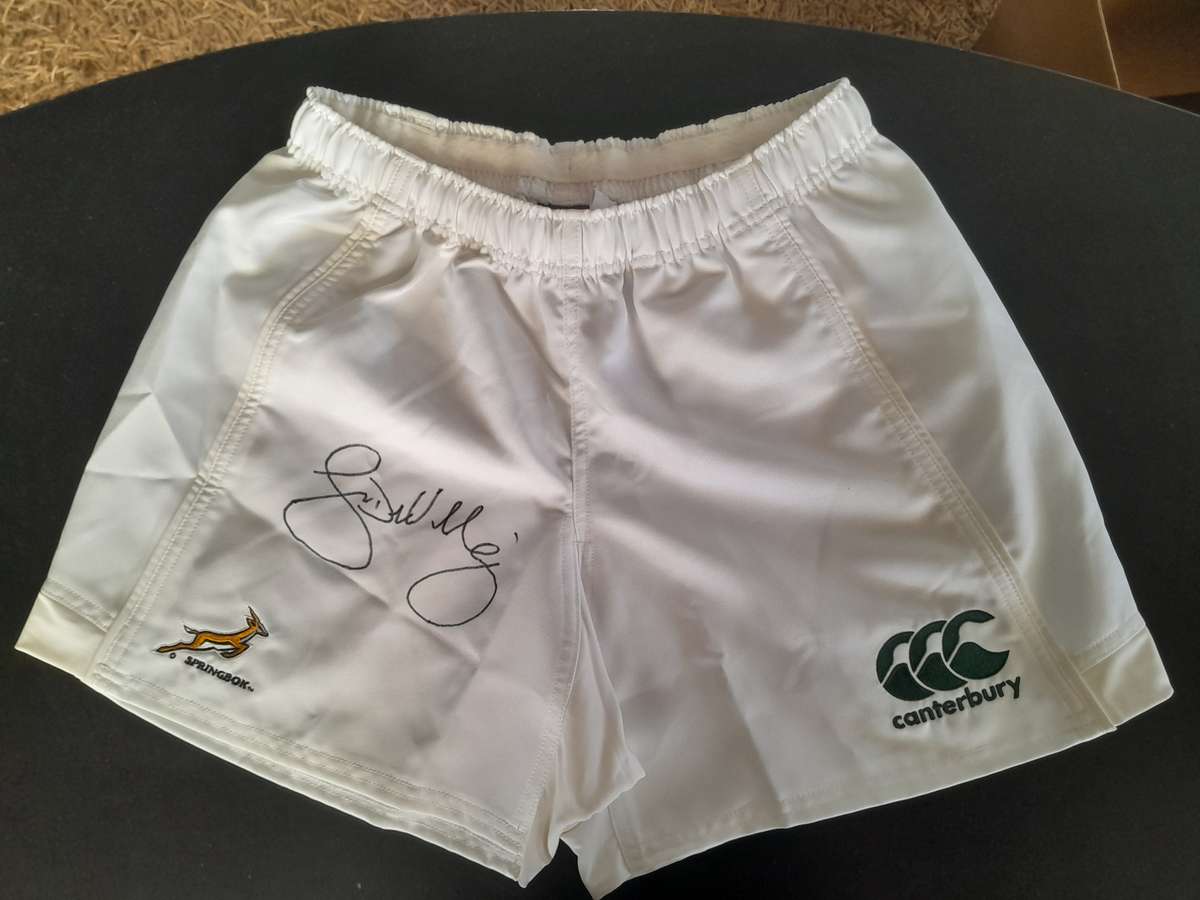 Springboks  Signed by Jean De Villiers Player Issue Cantebury Shorts
