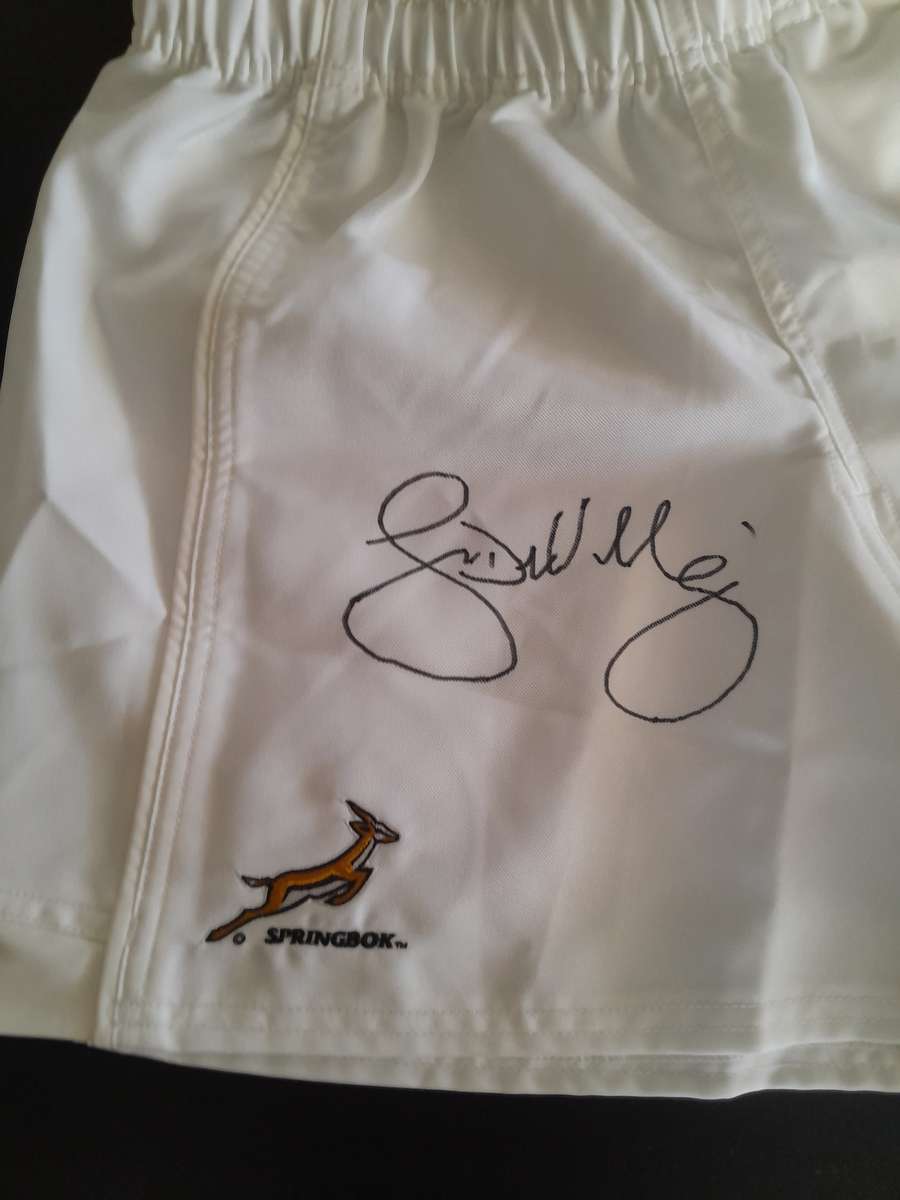 Springboks  Signed by Jean De Villiers Player Issue Cantebury Shorts