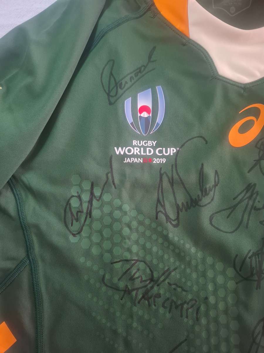 Springboks 2019 World Cup Champions Signed Player Issue Rugby Jersey Asics XL