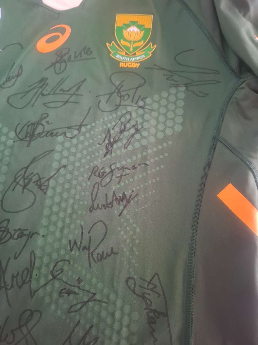 Springboks 2019 World Cup Champions Signed Player Issue Rugby Jersey Asics XL