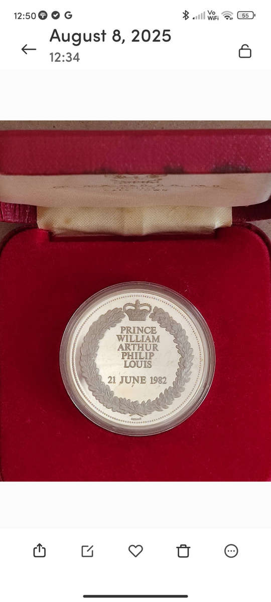 Commemoration Of the Royal Birth 32gr Silver