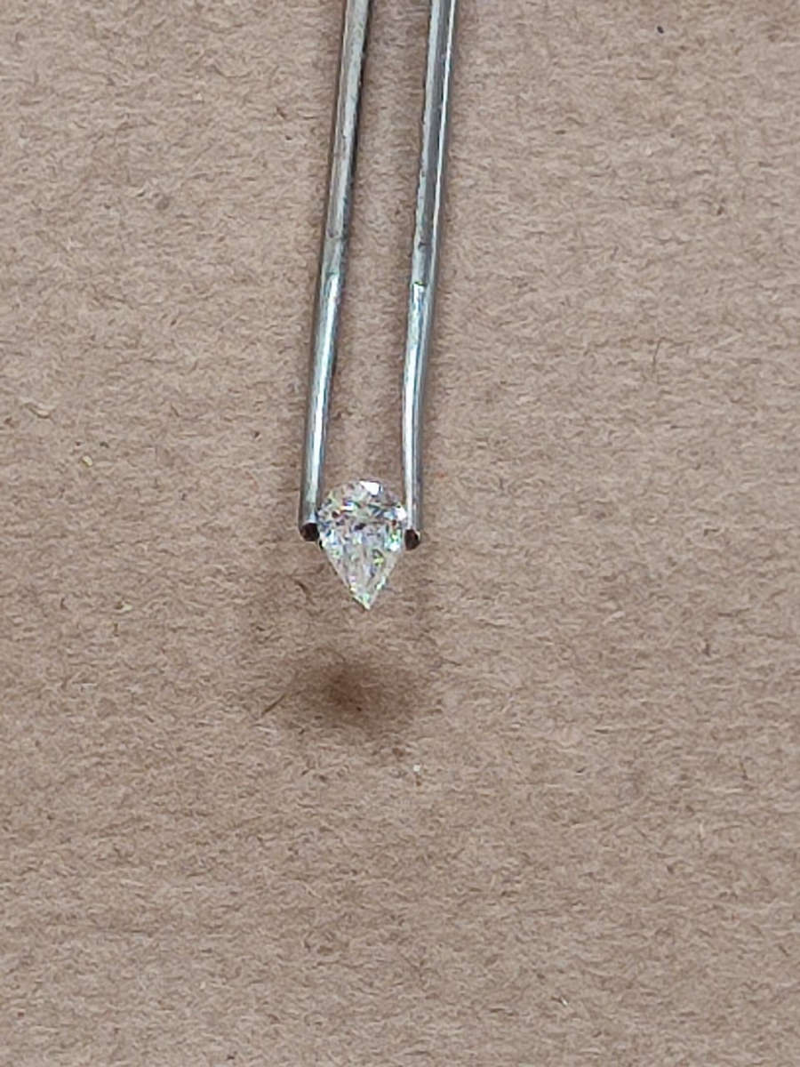 Pear Shape Natural Diamond  Cerified / Graded by  DIA