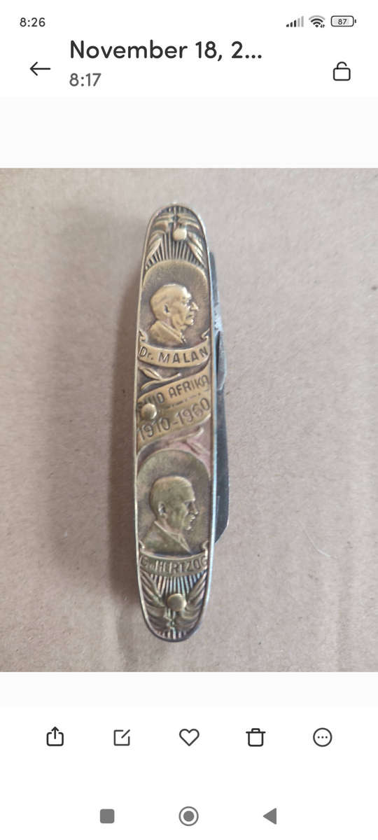 Malan Hertzog Strijdom Verwoerd Pocket Knife