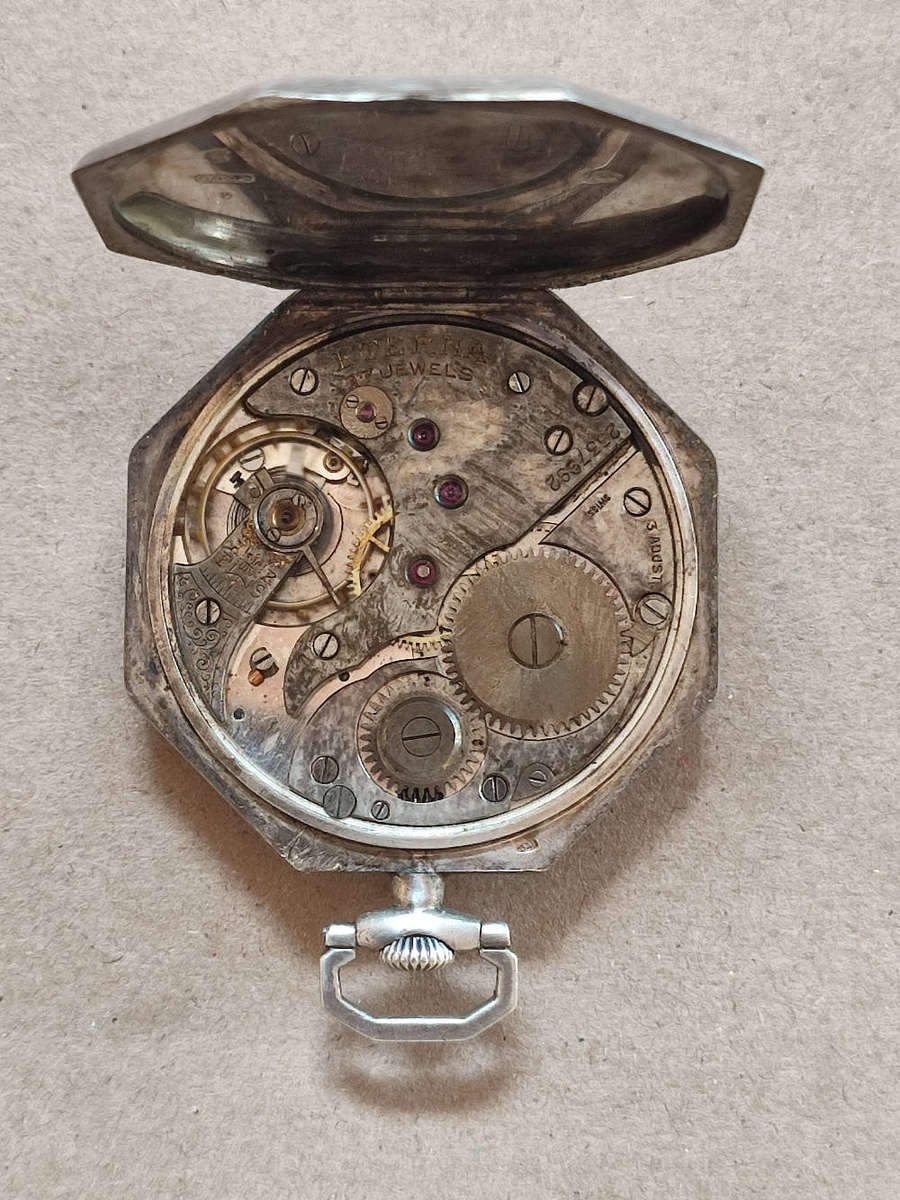 Stirling Silver Hallmarked Pocket Watch - Working Condition