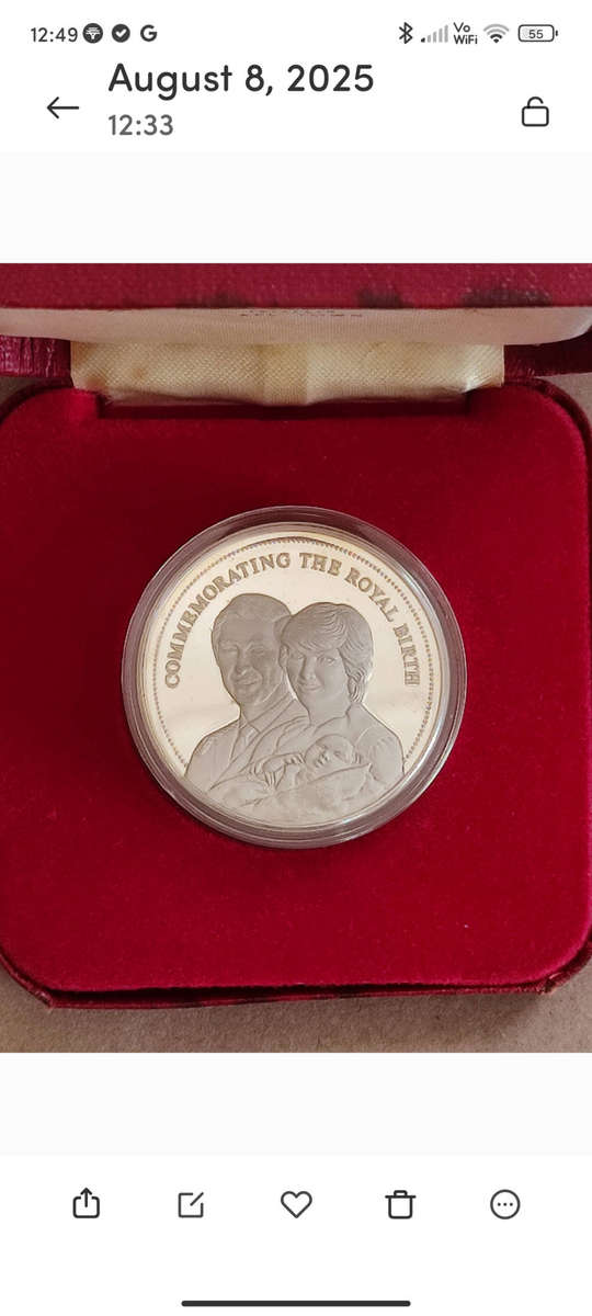 Commemoration Of the Royal Birth 32gr Silver