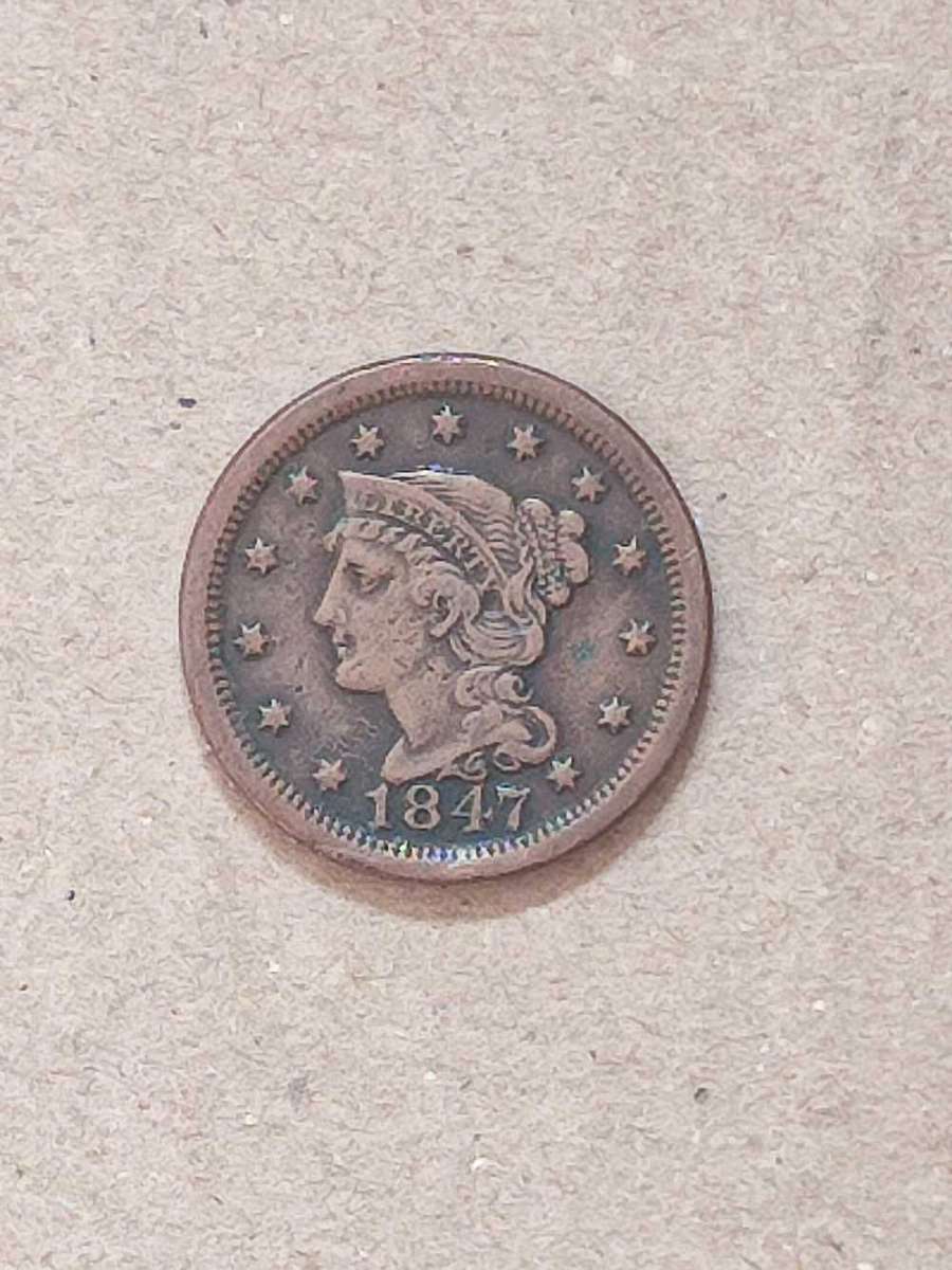 1847 USA ONE CENT