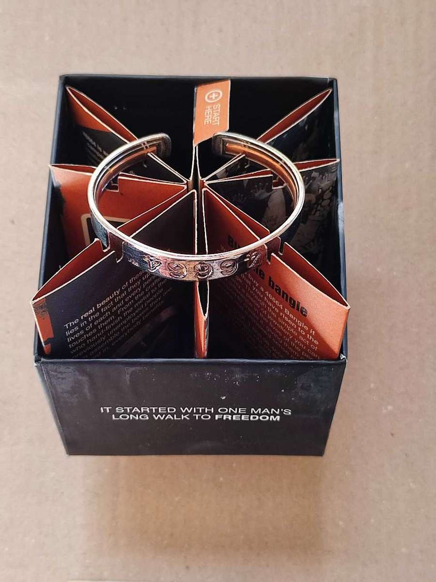 Silver Bangle. 46664 Nelson Mandela