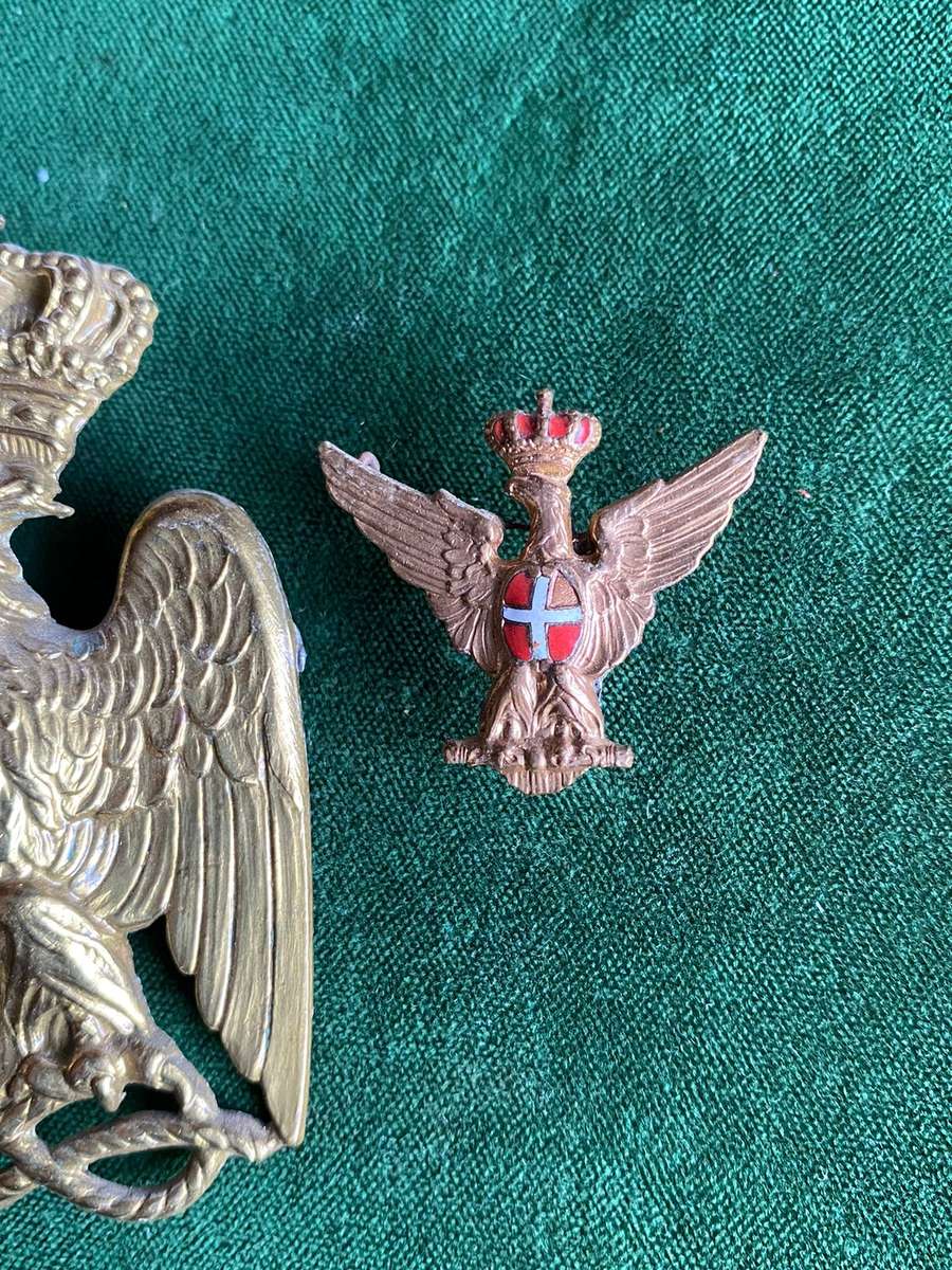 WW2 ITALIAN AFRICAN POLICE-3 BADGES-SOLD TOGETHER-THE LARGE ON MEASURES 75X48 MM