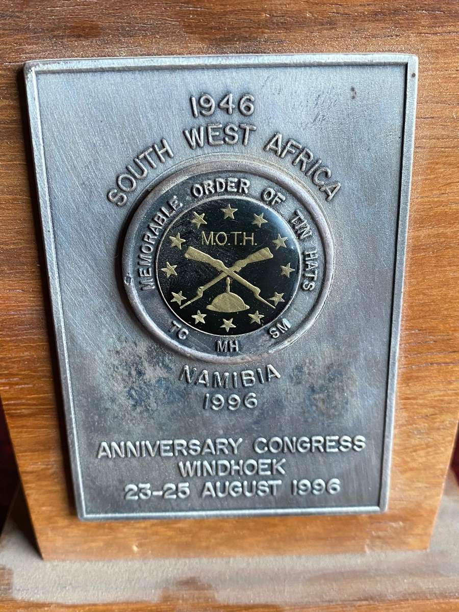 SWA ANNIVERSARY CONGRESS WINDHOEK 23-25 AUG 1996-M.O.T.H. PLAQUE