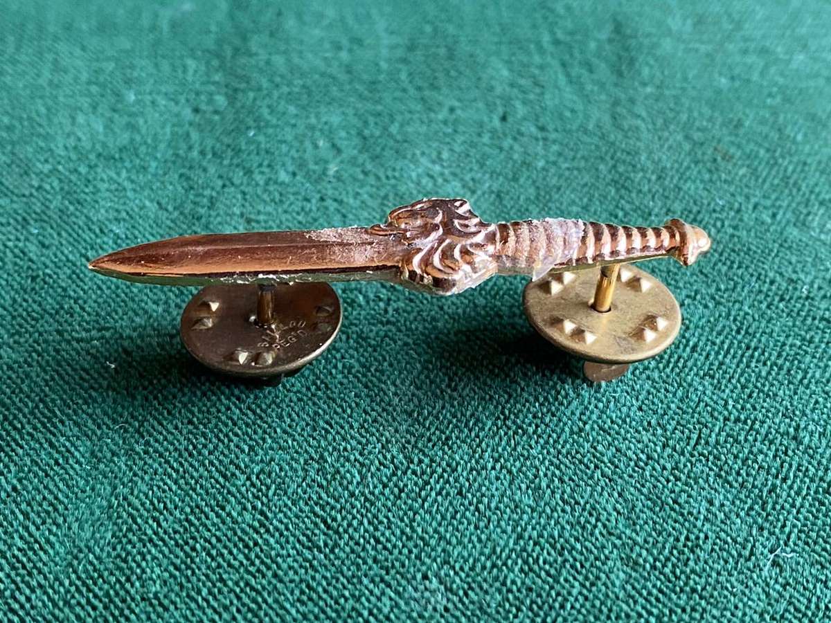 SWA 91 BRIGADE GOLD OPERATIONAL PROFICIENCY BREAST BADGE-APPROVED IN 1985-ORIGINAL- 2 PINS -THERE IS