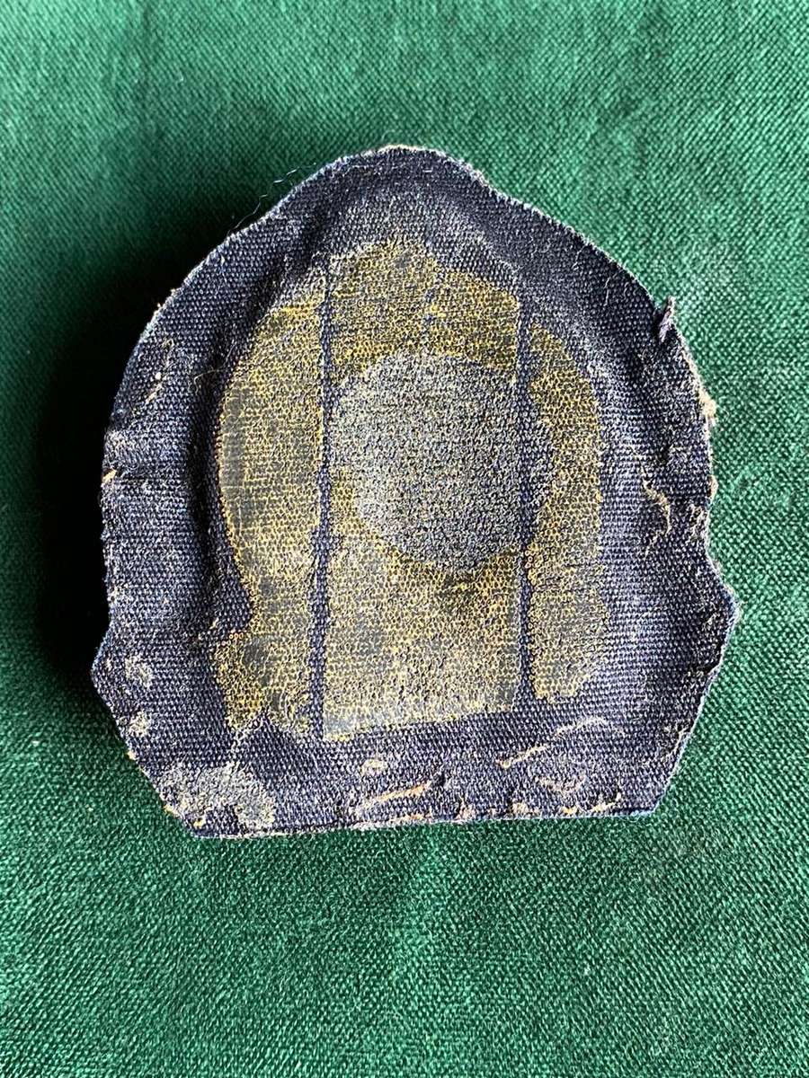 SOUTH AFRICAN RAILWAYS POLICE CAP BADGE-WORN BY SENIOR OFFICERS-BULLION EMBROIDERED-PADDED