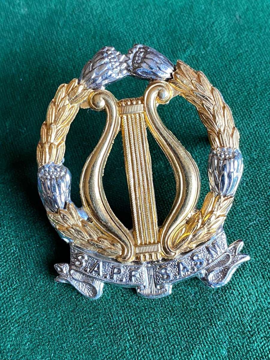 SA ARMY BAND BI/METAL CAP BADGE-WORN FROM 1934