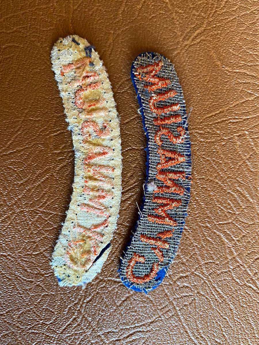 GYMNASIUM CLOTH TITLE PAIR-WORN 1950-1968