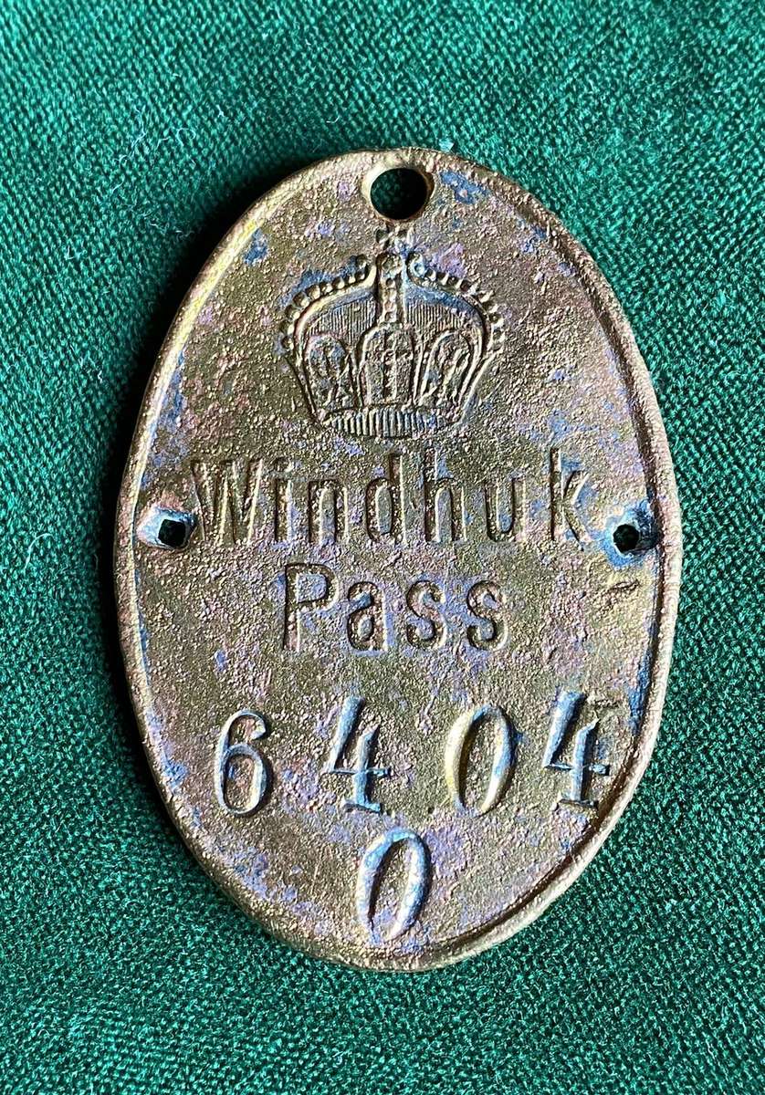 GERMAN SWA NATIVE PASS-SCARCE VARIATION-ALMOST LIKE A BRASS CASTING-HANDMADE FORMAT UNKNOWN-MEASURES
