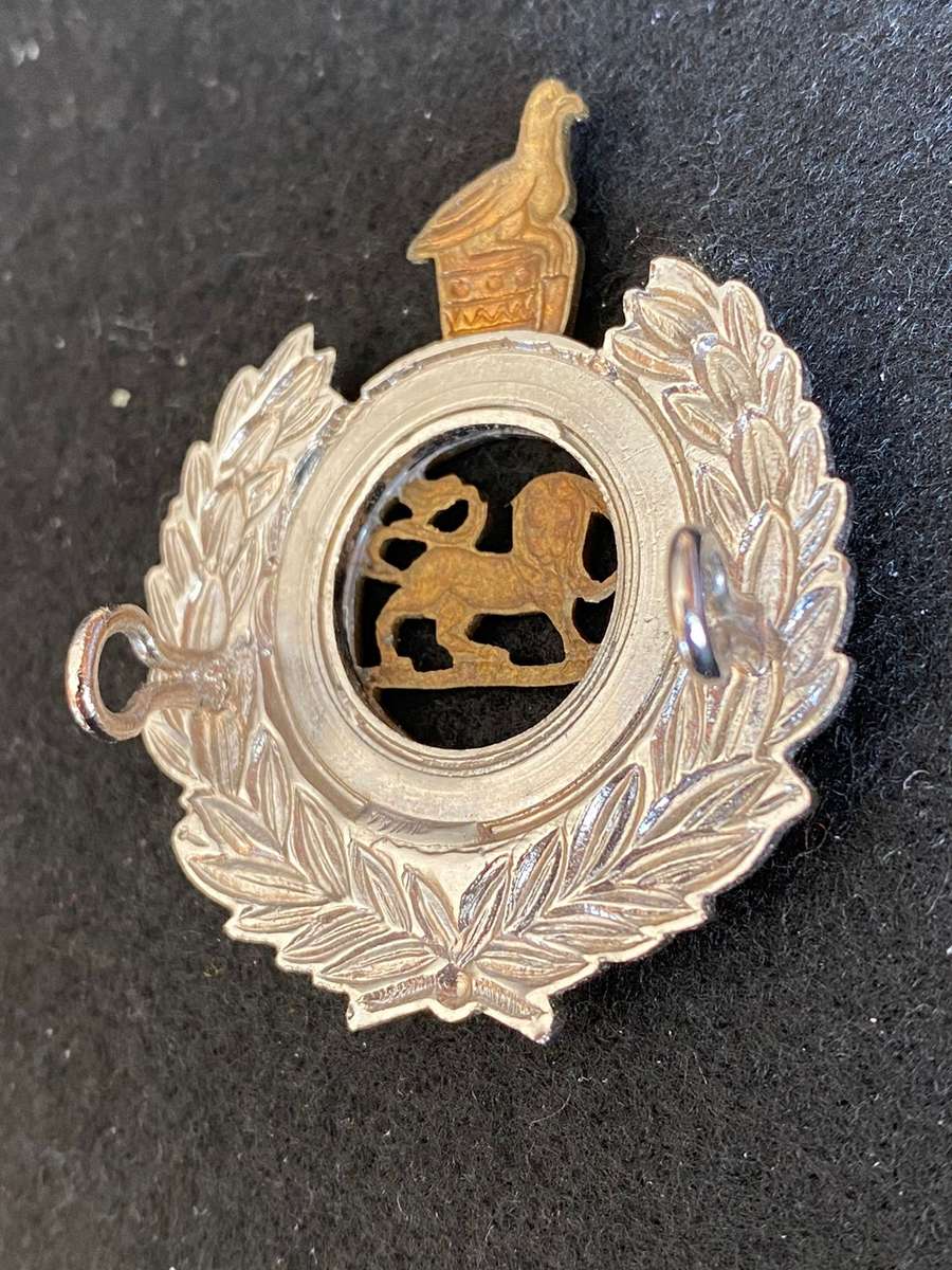RHODESIAN CORPS OF ENGINEERS CAP BADGE-WORN MID 1970'S-80- 2 LUGS